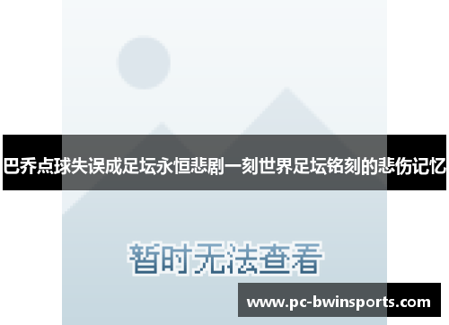 巴乔点球失误成足坛永恒悲剧一刻世界足坛铭刻的悲伤记忆