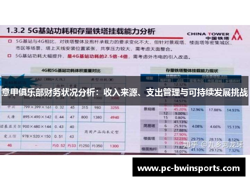 意甲俱乐部财务状况分析：收入来源、支出管理与可持续发展挑战