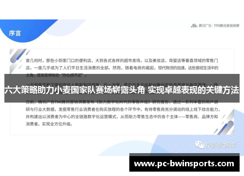 六大策略助力小麦国家队赛场崭露头角 实现卓越表现的关键方法